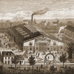 Evocation de l'usine Guillot-Pelletier sur un catalogue de 1881, Source Musée du chauffage Ultimheat.